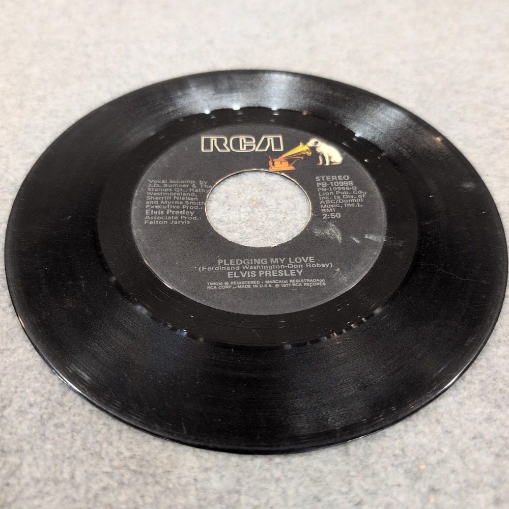 Elvis‎ Presley Way Down Pledging My Love 45 RPM Vinyl Single RCA PB-10998 1977 - Picture 4 of 4